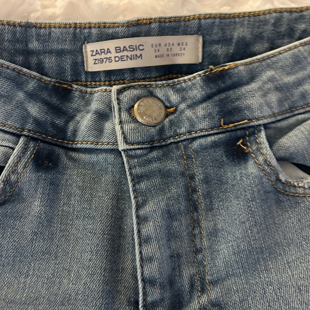 Zara Basic Light Blue Denim Jeans Sz 2